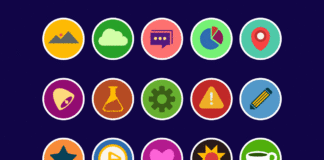 kostenlose flat icons in verschiedenen farbtönen