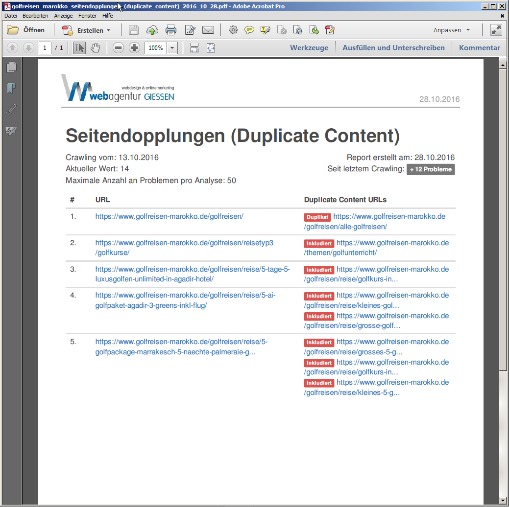 Onpage Optimierung Online Tool