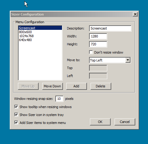 Fenstergrößen von Windows per Knopfdruck skalieren